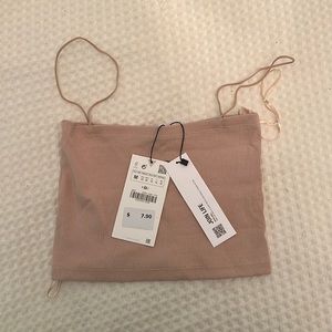 NWT Zara Square Neck Crop Top